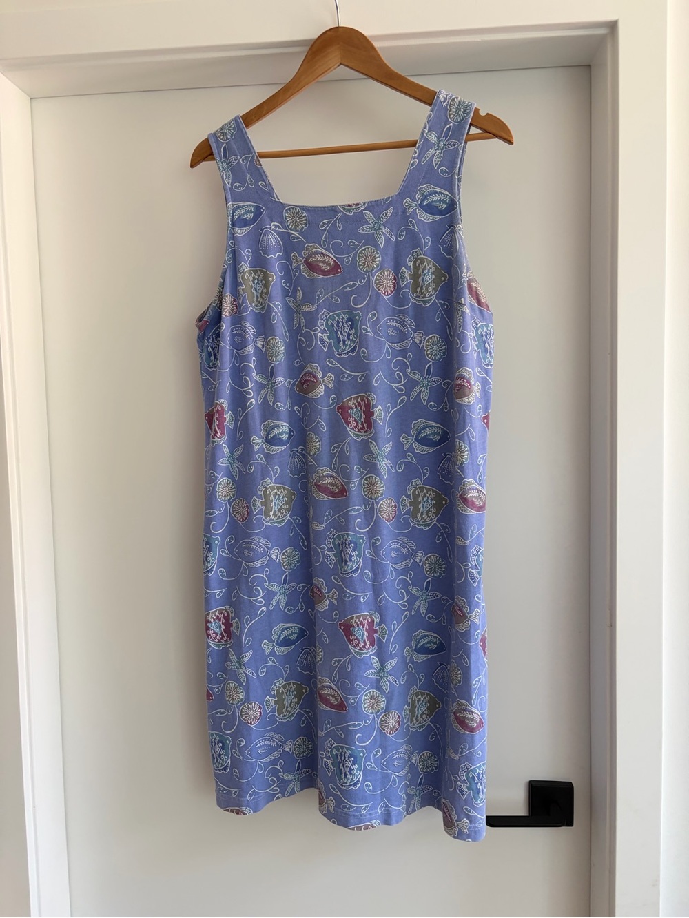Fresh Produce 100% Cotton Coastal Midi Shell-Print Shift Dress L
